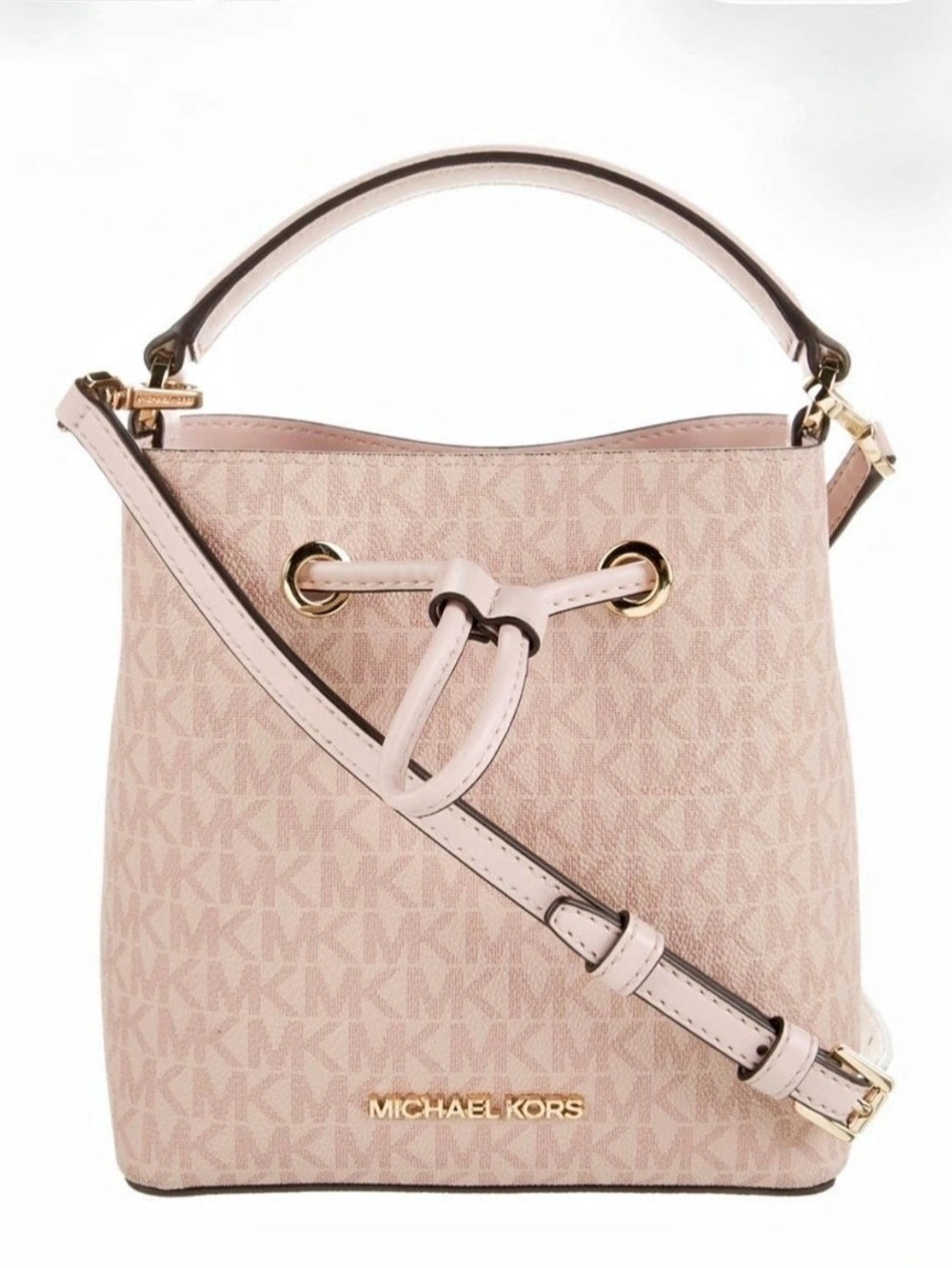 Michael Kors Suri Small Logo Bucket Bag in Pink NWOT